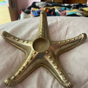 Brass Starfish Candle Holder